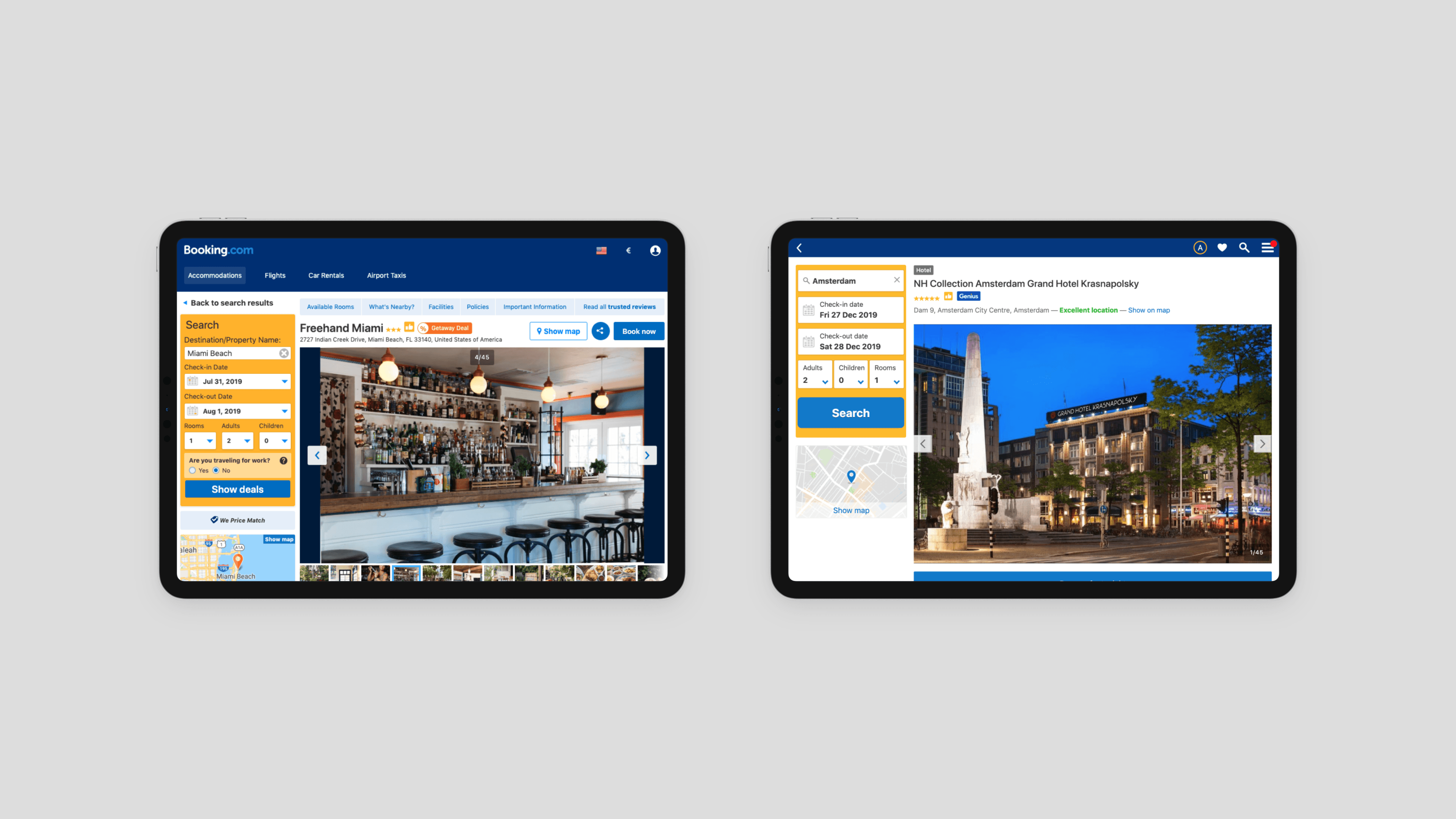 Tablet migration detail page before and after