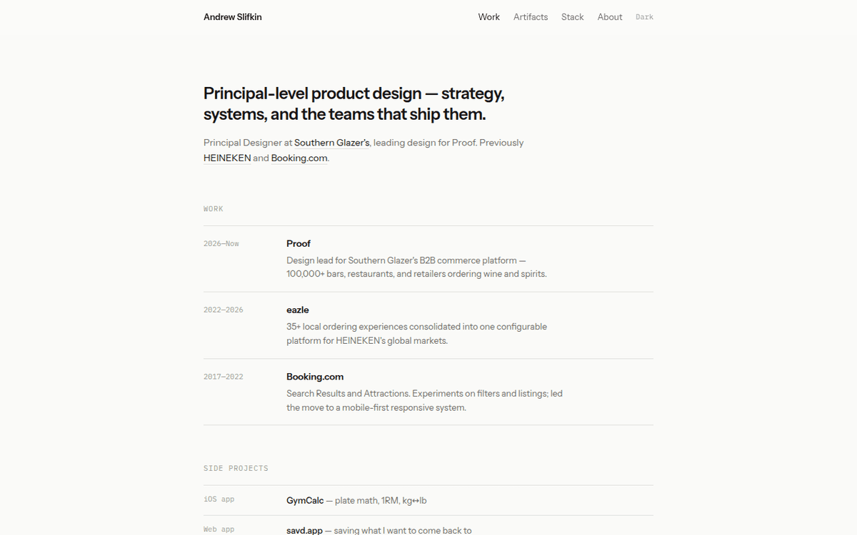 v2 homepage — List-driven editorial